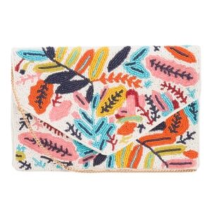 Natasha Couture Multicolor Beaded Clutch